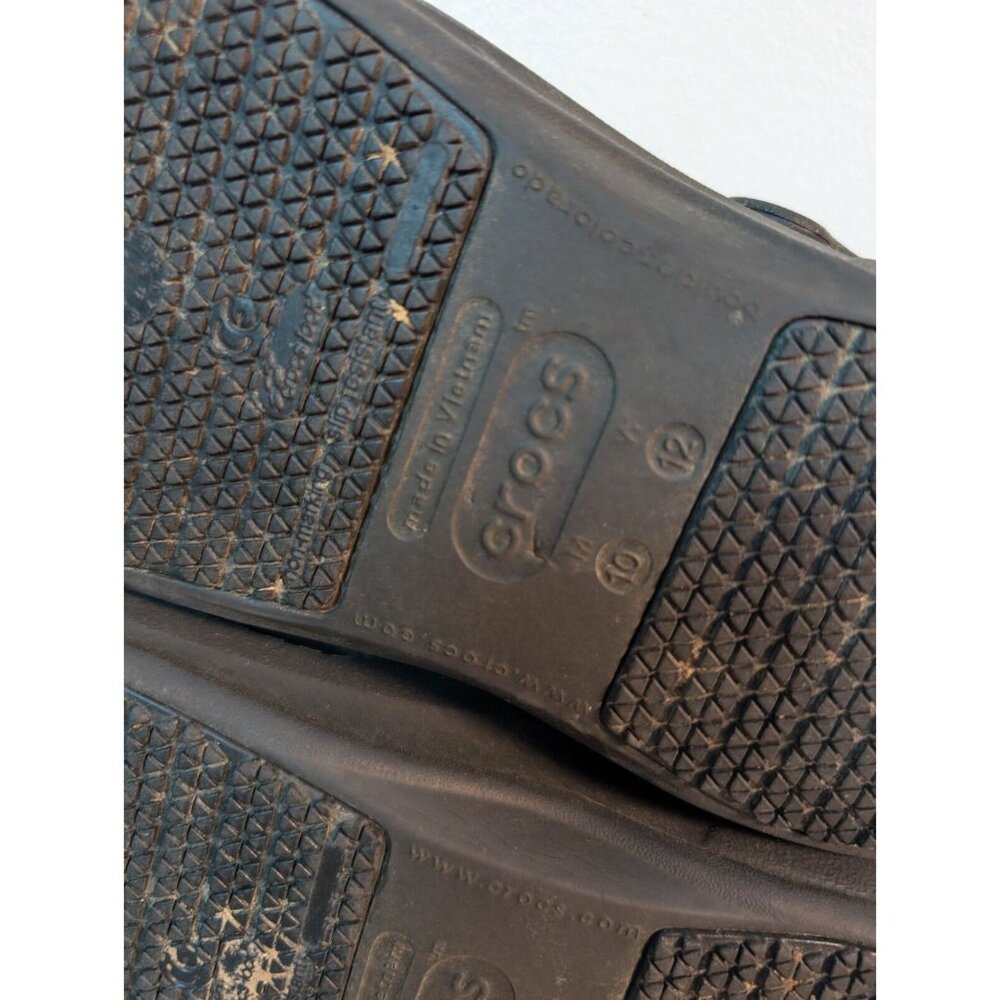 Crocs Sandal Womens 12 Black Slingback Bistro Clog Work Chef Shoe Anti Slip - Picture 8 of 8